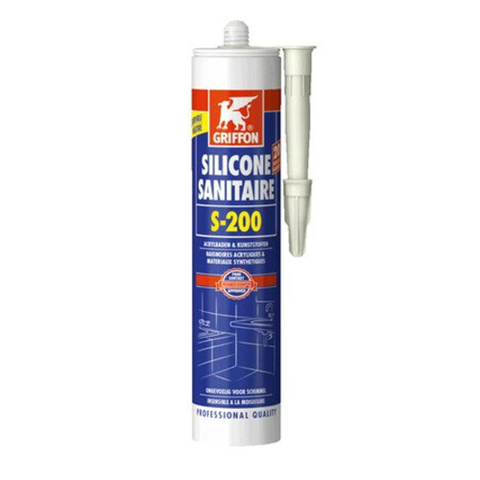 Griffon siliconenkit sanitair S200 koker à 300 ml voor acryl wit 1800698