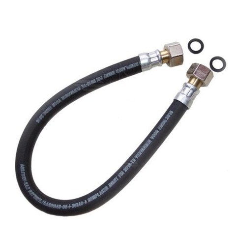 Go by Van Marcke gasdrukslang met 2 losse moeren en dichting voor verplaatsbare toestellen 1/2F x 1/2F 700 cm rubber zwart SW288413