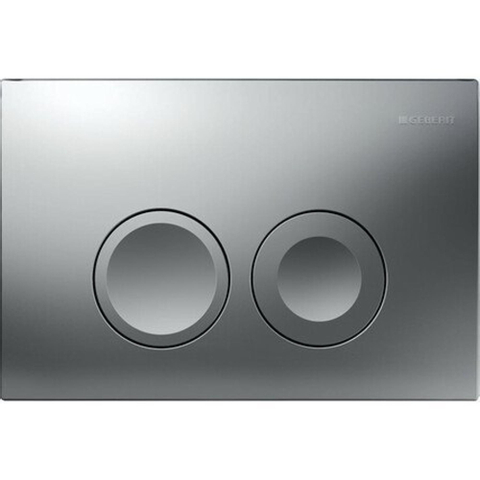 Geberit Delta25 bedieningsplaat - 2-toets spoeling - ronde knoppen - dualflush - mat chroom SW765655