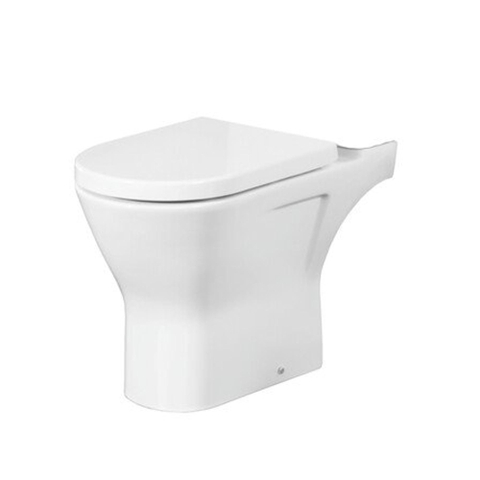 Nemo Spring Ergovita Staand Toilet verhoogd - 66.5x45x36cm - zonder spoelrand - H185cm - zitting en jachtbak - porselein - wit SW288593