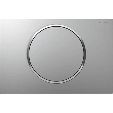 Geberit Sigma10 bedieningsplaat - spoel-stop spoeling - rond - glans mat chroom 0730023