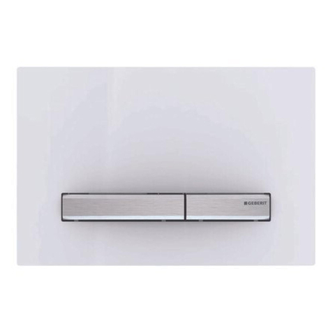 Geberit Sigma50 bedieningsplaat - 2-toets spoeling - vierkant - dualflush - wit glans chroom SW259166