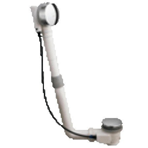 Nemo Skill automatische badgarnituur - met draaibediening - voor standaarbaden - afvoeropening D 52mm - afwerkset - chroom SW285106