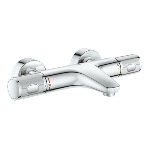 Grohe Grohtherm Badmengkraan - thermostatisch - opbouw - zonder S-koppeling en rozetten - chroom SW656533