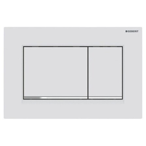 Geberit Sigma20 bedieningsplaat - 2-toets spoeling - rechthoekige knoppen - matwit/easy-to-clean - dualflush - mat wit SW242683