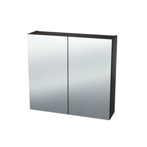 Nemo Spring Nebulo spiegelkast - 60x65x17.8cm - 1 deur glazen leggers - met stopcontact - enkelzijdige spiegeldeur - Minnesota Chocolat SW646800