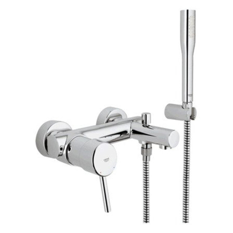 Grohe Concetto Badkraan - met omstel - met koppelingen - met douchegarnituur - chroom 0442183