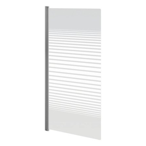 GO by Van Marcke Ammos pare-baignoire - 75x130cm - pivotant - verre à bande dépolie - chromé SW292813