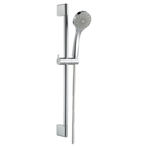 Nemo Start Lugo douchestangset - compleet - 650mm - met bevestigingen - gladde kunststofflexibel - 1 jet - glijstuk SW291658