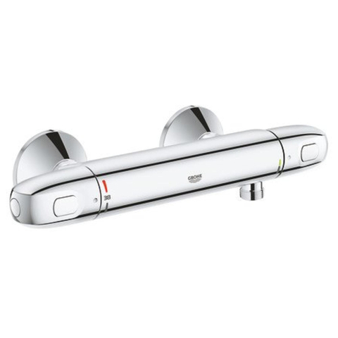 Grohe Grohtherm 1000 New Douchekraan - thermostatisch - zonder omstel - met koppelingen - EcoJoy - volumegreep met ecobutton - chroom 0442503