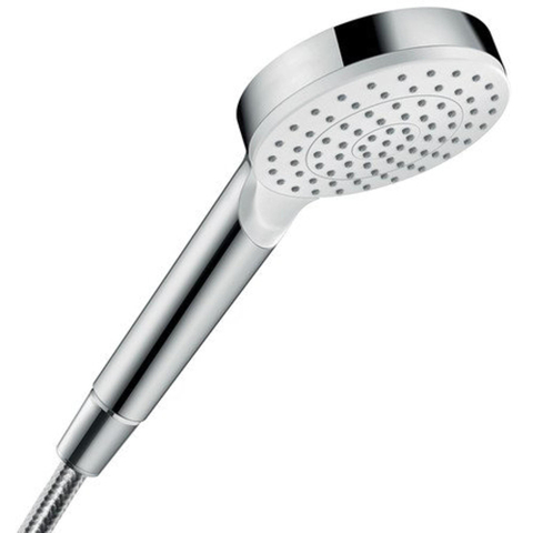 Hansgrohe Crometta Handdouche - 1jet Green - diameter 10cm - met krachtige regenstraal chroom/wit - wit chroom SW73229
