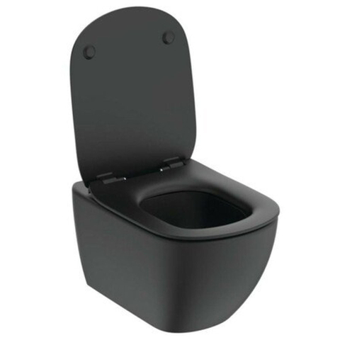 Ideal Standard Tesi hangtoilet – AquaBlade – diepte 53,5 cm – met softclose zitting – mat zwart SW683761