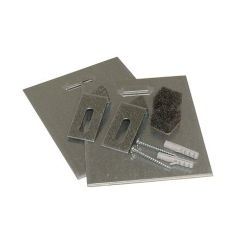 De Beer fixation de miroir invisible – pour miroirs jusqu'à 1,6 m² et 12 kg – lot complet – Gris SW63795