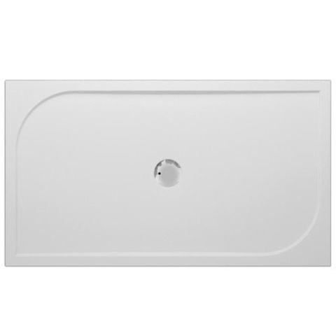 GO by Van Marcke Argon receveur de douche en polybéton gelcoat 140x80x3cm rectangulaire évacuation D90mm sans jeu de pieds blanc SW288820