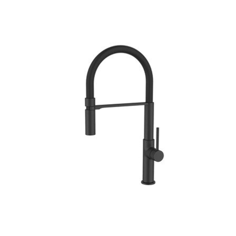 GO by Van Marcke Fusion black mitigeur de cuisine monotrou bec mobile en caoutchouc noir mat SW815163