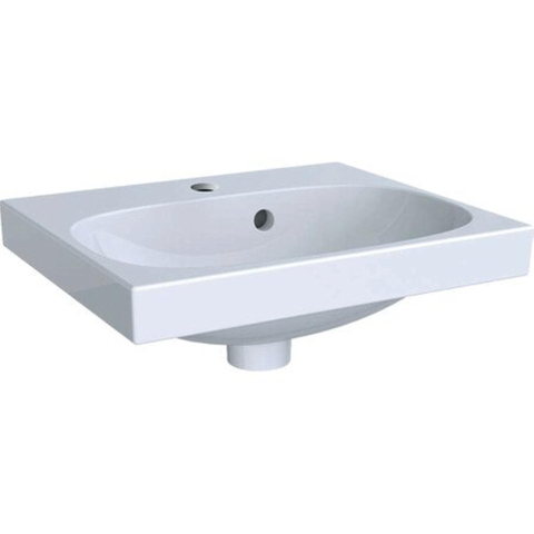 Geberit Acanto fontein - 45cm - 1 kraangat - met overloop - wit SW417273