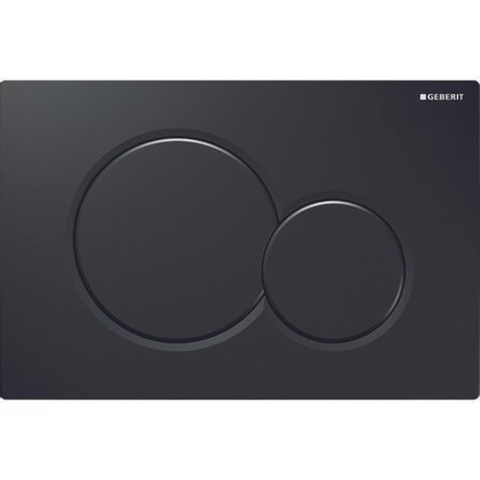 Geberit Sigma01 bedieningsplaat - 2-toets spoeling - ronde knoppen - gitzwart RAL - 9005 - dualflush - glans git zwart 0700524