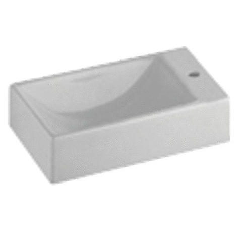 Geberit Diedro fontein - 40x23cm kraangat rechts - zonder overloop - glans wit 0200043