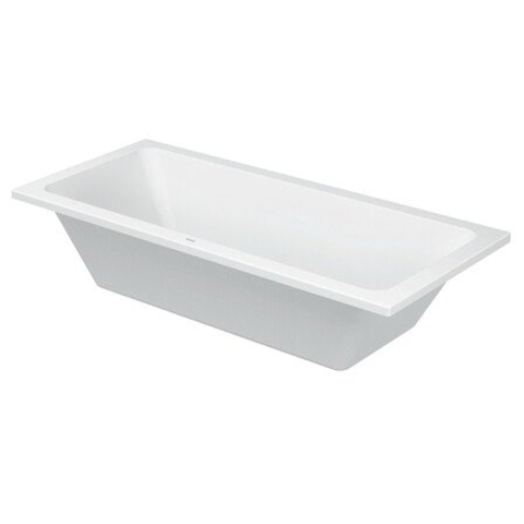 Duravit D-code Kunststof duobad acryl rechthoekig - 180x80x40cm - zonder poten - glans wit 0297516