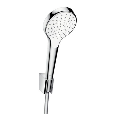 Hansgrohe Croma Select S PorterS badset met Croma Select S 1jet handdouche met wandhouder met Isiflex`B doucheslang 125cm wit/chroom 0605478