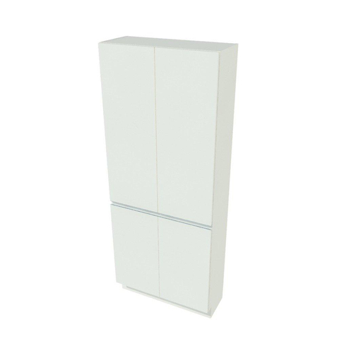 Nemo Spring Fortitudo Tre kolomkast - 80x200x34cm - 4 deuren - geïntegreerde greep - Geintegreerde - wit SW289606
