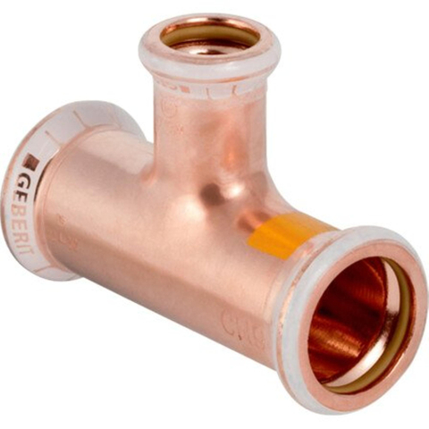 Geberit Mapress T stuk verlopend koper gas - 28 - 22 - 28mm - koper 7469848