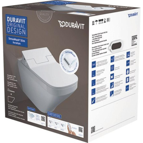 Duravit Durastyle Wandclosetpack - met wandcloset - diepspoel - rimless - met verdekte bevestiging - 37x62cm - inclusief d - spoelrandloos - wit SW85526