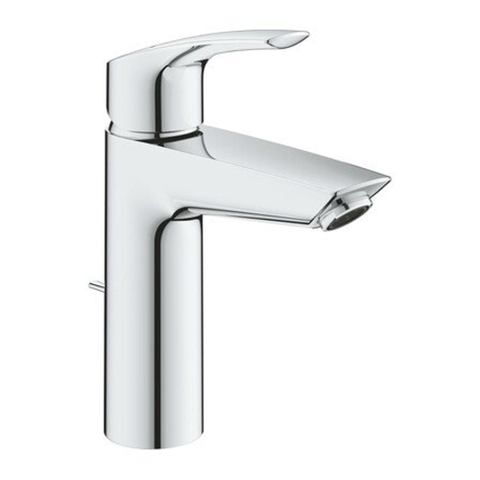 Grohe Eurosmart Wastafelmengkraan - M-Size - metalen hendel - SilkMove StarLight EcoJoy - met temperatuurbegrenzer - chroom SW646817