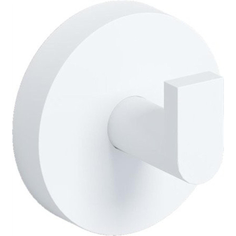 Clou Flat patère 4,8x4,8cm 2 pièces Blanc mat SW86595