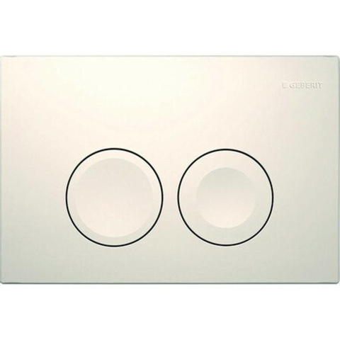 Geberit Deltabedieningsplaat Delta25 - dualflush - 24.6x16.4cm - alpien wit SW730486