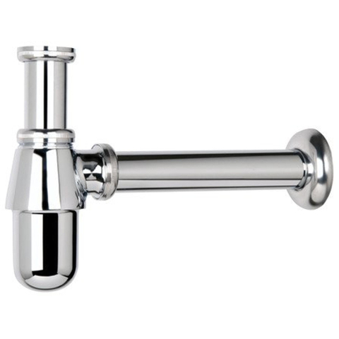 Nemo Skill fleshevel - voor wastafel - met afvoerbuis - 250mm - 6/4" x D 40 - zonder afvoerplug - sifon - chroom SW292903