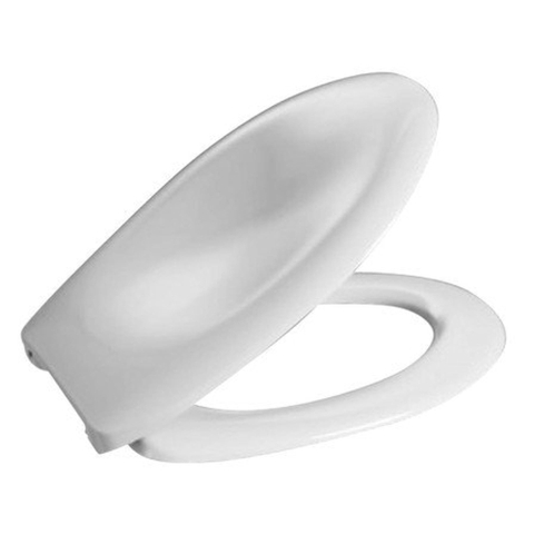 Haro Comtessa abattant de WC en duroplast blanc charnières en acier inoxydable réglable de 14 à 18 cm SW70019