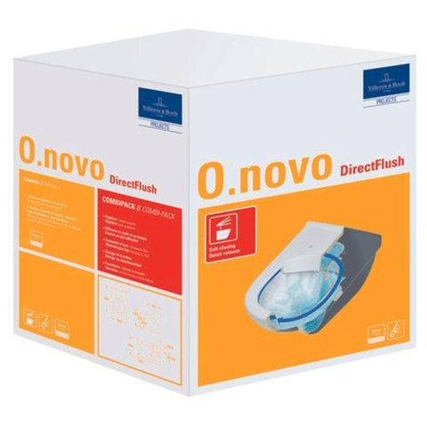 Villeroy & Boch O.novo wandcloset directflush - met zitting - softclose en quickrelease - diepspoel - White Alpine (glans wit) GA18651