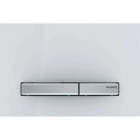Geberit Sigma50 bedieningsplaat - 2-toets spoeling - vierkant - dualflush - wit glans chroom SW259166