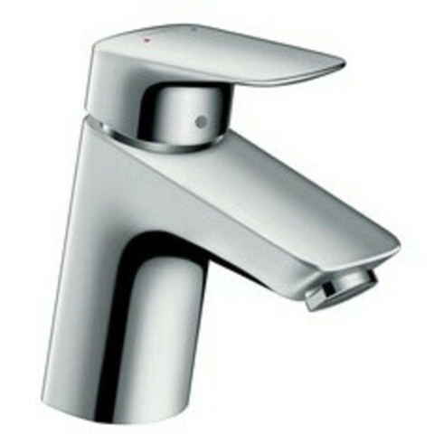 Hansgrohe Logis 1 greeps wastafelkraan - 70 met afvoerplug - hoogglans chroom 0605642