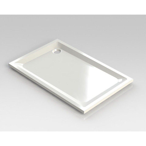 Nemo Spring Horus douchebak - 140x90x4.5cm - acryl - afvoer D90 - wit - zonder potenstel - dikte 4mm SW292885