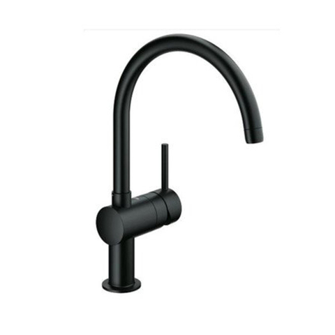 Grohe Minta Keukenkraan - hoog - draaibare ronde uitloop - matte black (mat zwart) SW67951