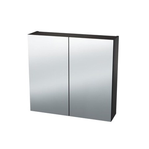 Nemo Spring Nebulo spiegelkast - 60x65x17.8cm - 1 deur glazen leggers - met stopcontact - enkelzijdige spiegeldeur - Minnesota Chocolat SW646800