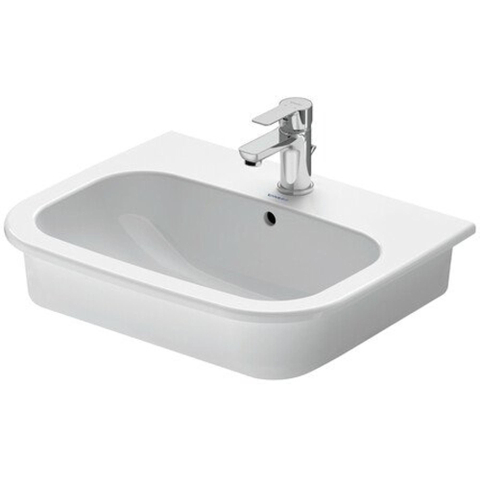 Duravit D-code Opbouwwastafel - 54x43.5cm - met 1 kraangat - met overloop - wit 0315112