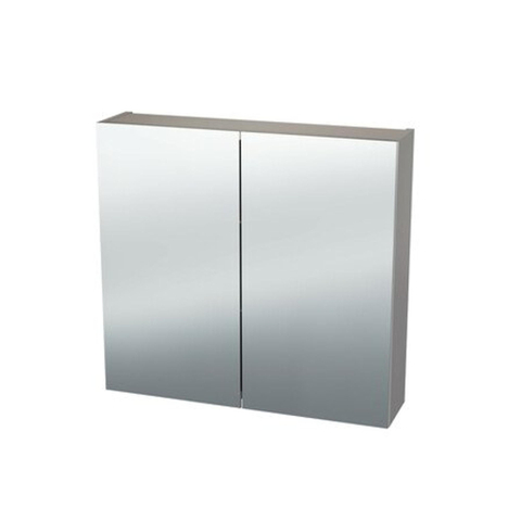 Nemo Spring Nebulo luxe spiegelkast - 60x65x17.8cm - 1 dubbelzijdige spiegeldeur - glazen leggers - met stopcontact - zonder schakelaar - Cashmere SW636897
