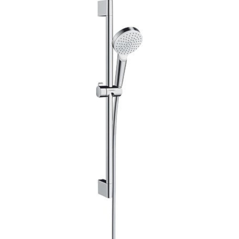 Hansgrohe Crometta Doucheset - 1jet Green - 6 l/min - met Unica Croma - glijstang 65cm chroom/w - ecosmart - groen wit chroom SW73197