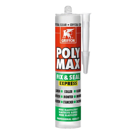Griffon Poly max ms colle mastic d'étanchéité 290 ml. transparent GA55338
