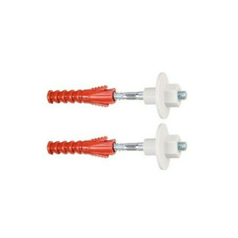 RAM wastafel bevestiging set samenstelling 2 pluggen R14 2 draadpennen staal verzinkt 2 nylon kraagmoeren SW293490