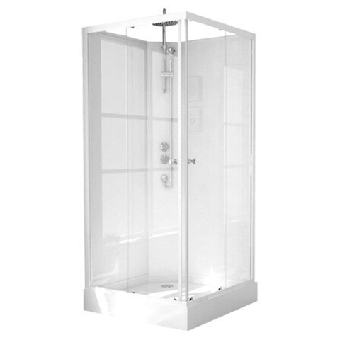 GO by Van Marcke Khone IV cabine de douche complète fermée 90x90cm carrée 2 portes coulissantes SW637100