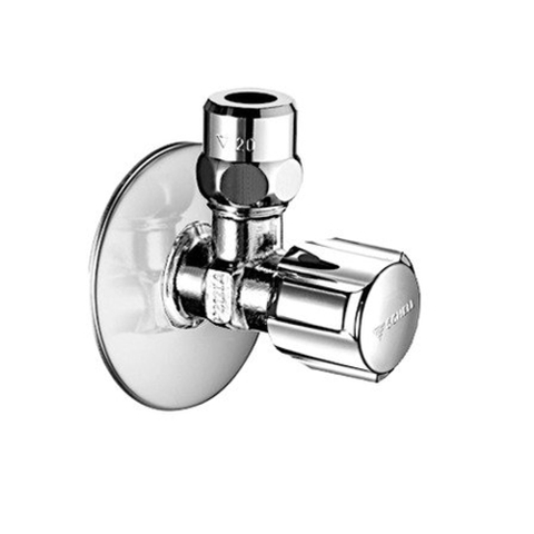 Schell vanne de régulation d'angle version courte avec poignée confort avec fermeture automatique filetage asag easy rosette d 54 mm accouplement à pince conique en laiton avec compensation de longueur chrome dn 10 g 38m x dn 10 g 38m SW356403