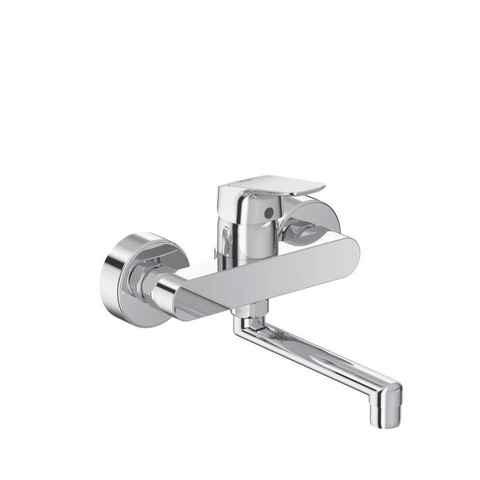 Ideal Standard Ceraflex keukenmengkraan - eengreeps - muurmodel - uitloop 160 mm - chroom SW225987