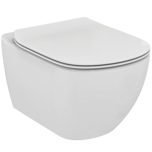 Ideal Standard Tesi wand wc keramiek Aquablade 53,5x36,5cm wit met wc zitting softclose wit T354601