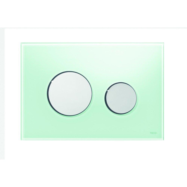 TeCe Loop duwplaat groen glas knoppen chroom blinkend 9.240.653