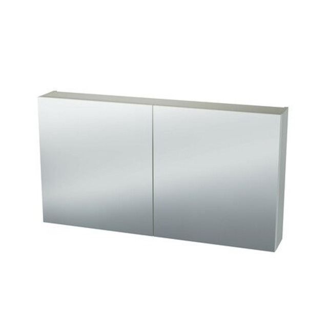 Nemo Go Nebulo spiegelkast B1000 x H650 x T178 2 deuren glazen leggers met stopcontact zonder schakelaar kleur White Standard 943844