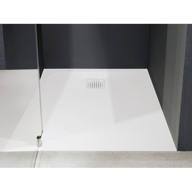 Nemo Spring Trendy douchebak 180x90x3cm Pietrablu wit antislip antibacterieel bestand tegen UVstralen met afvoer en afdekplaat in wit SKU 121881